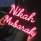 Nikah Mubarak Neon Sign