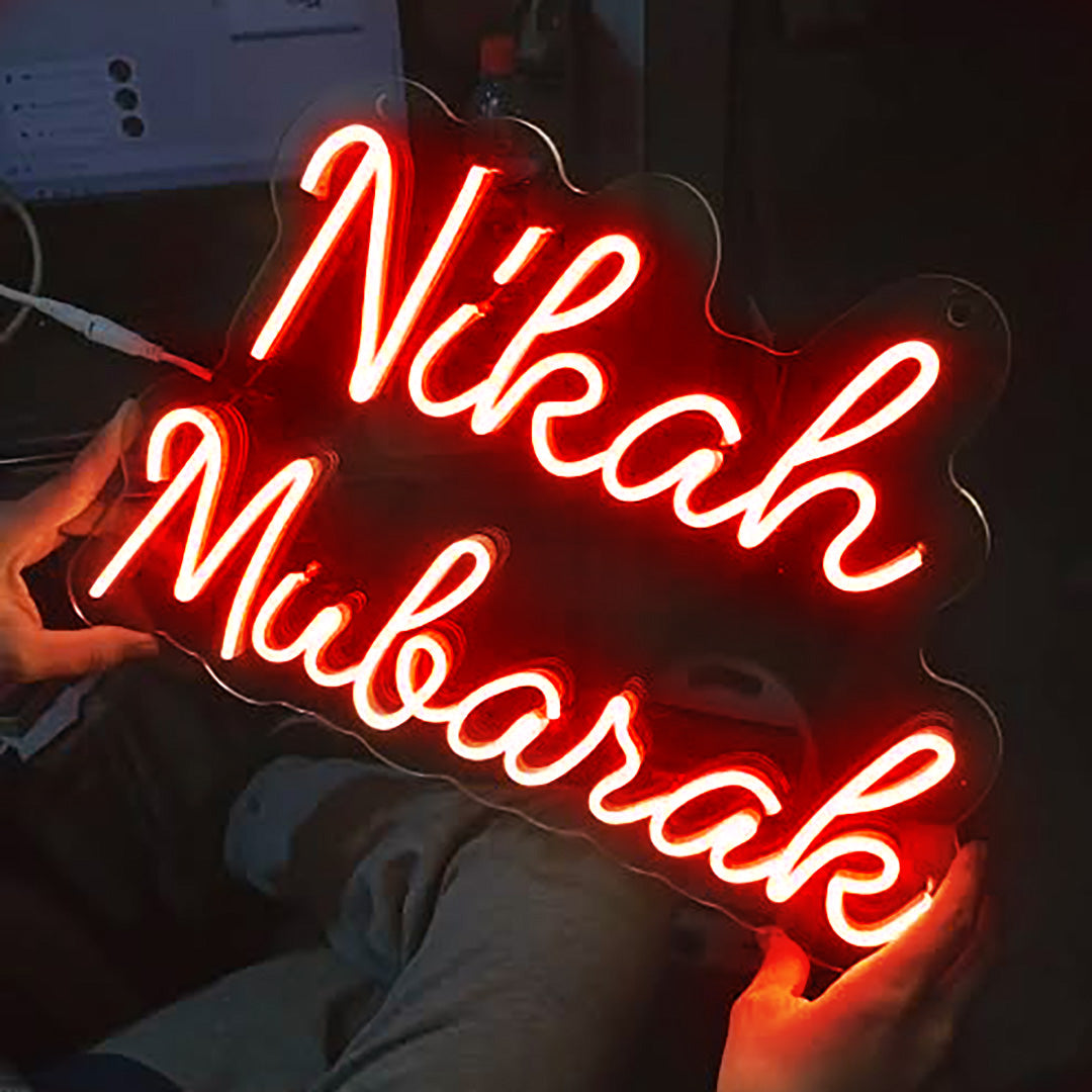 Nikah Mubarak Neon Sign