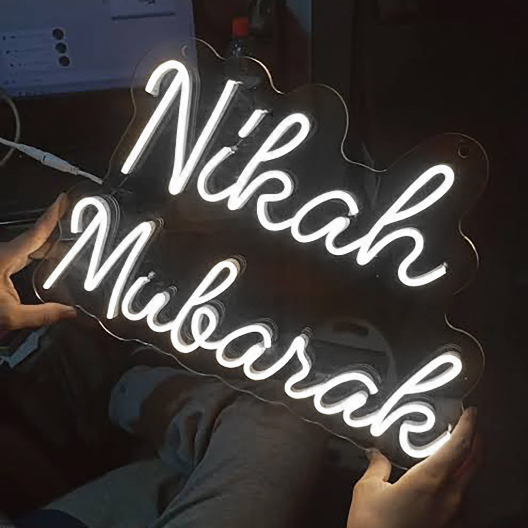 Nikah Mubarak Neon Sign