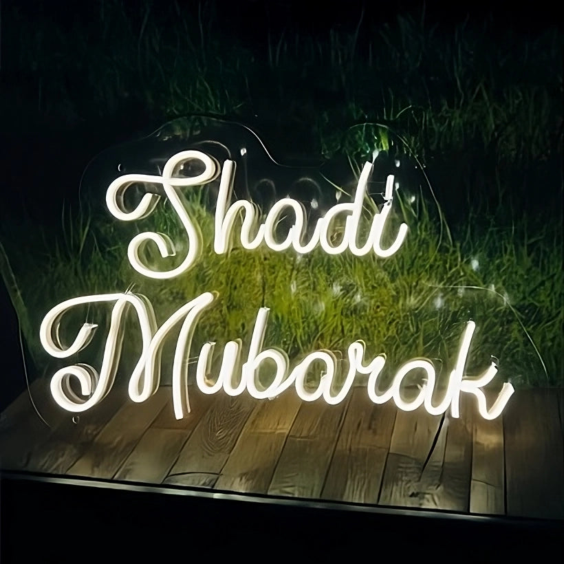 Shaadi Mubarak Neon Sign